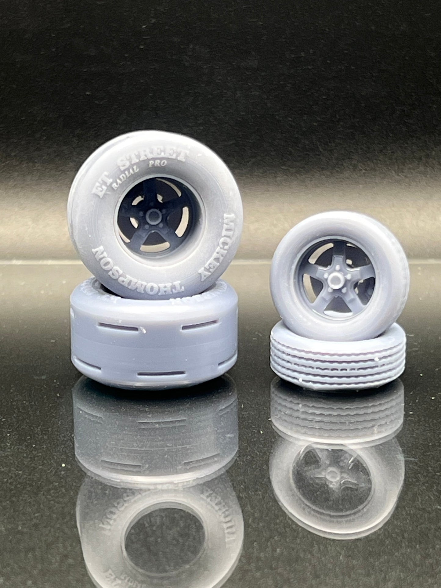 1/24 Scale Pro Stars Drag Racing Wheel Set
