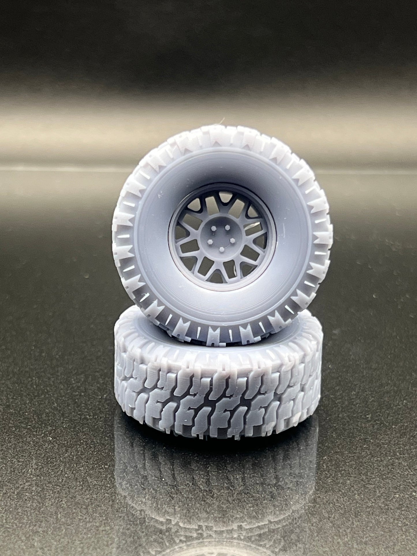 1/24 Scale Mud Bogger Wheel Set
