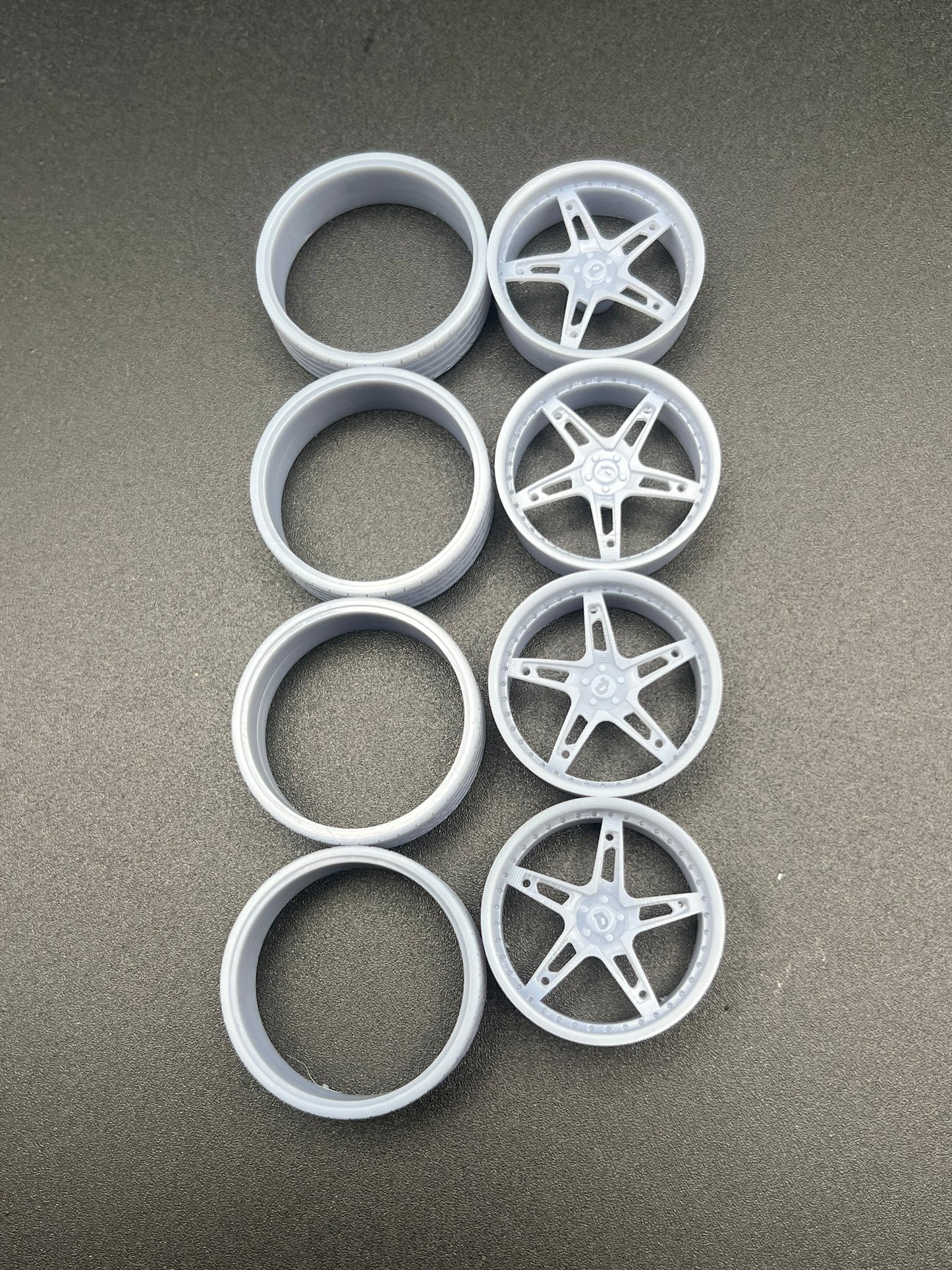 1/25 Scale Resin 26 Inch Model Car Wheel Set
