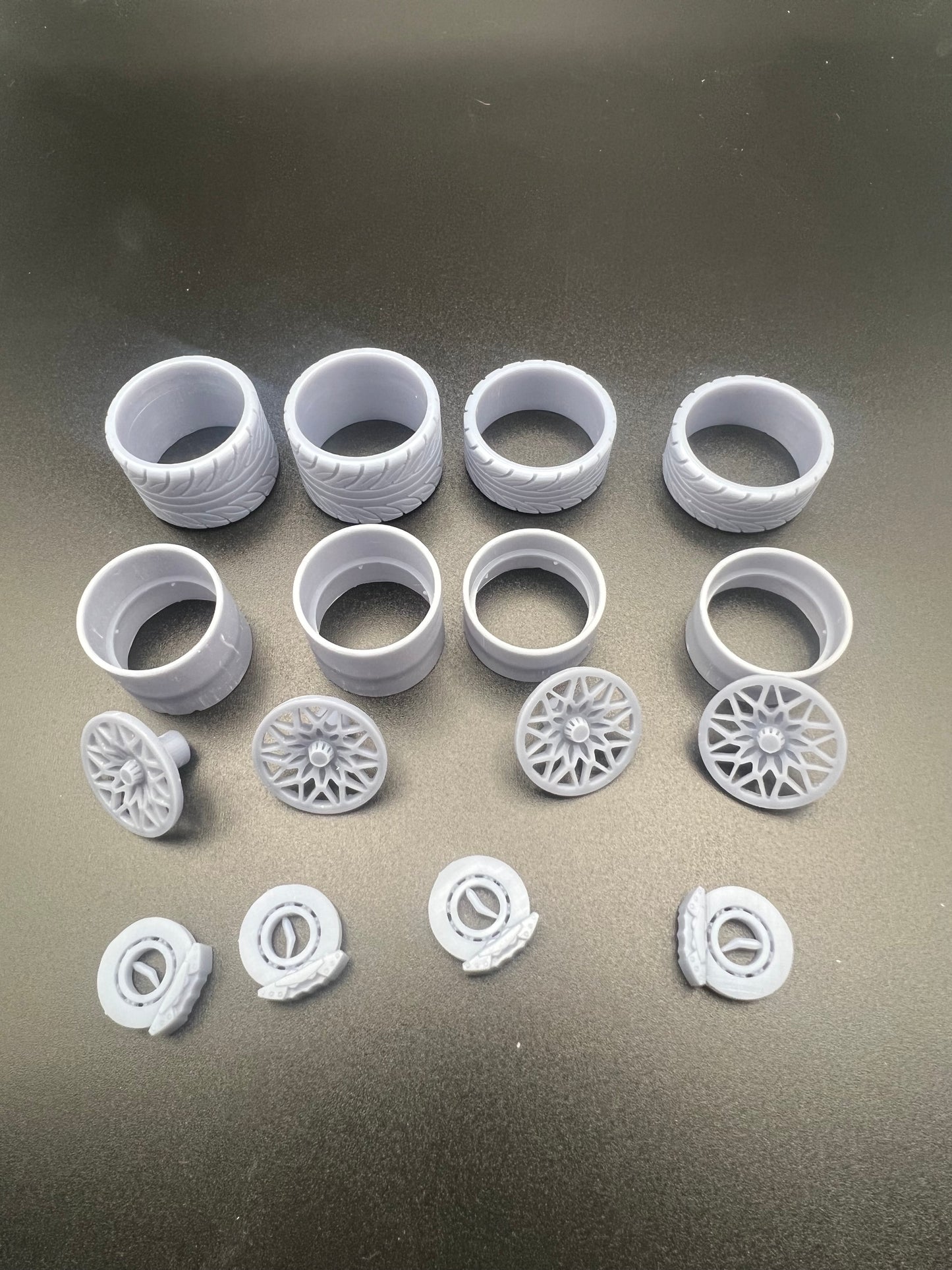 1/24 Scale Resin T/A Snowflake “Super Wide” Wheel Set