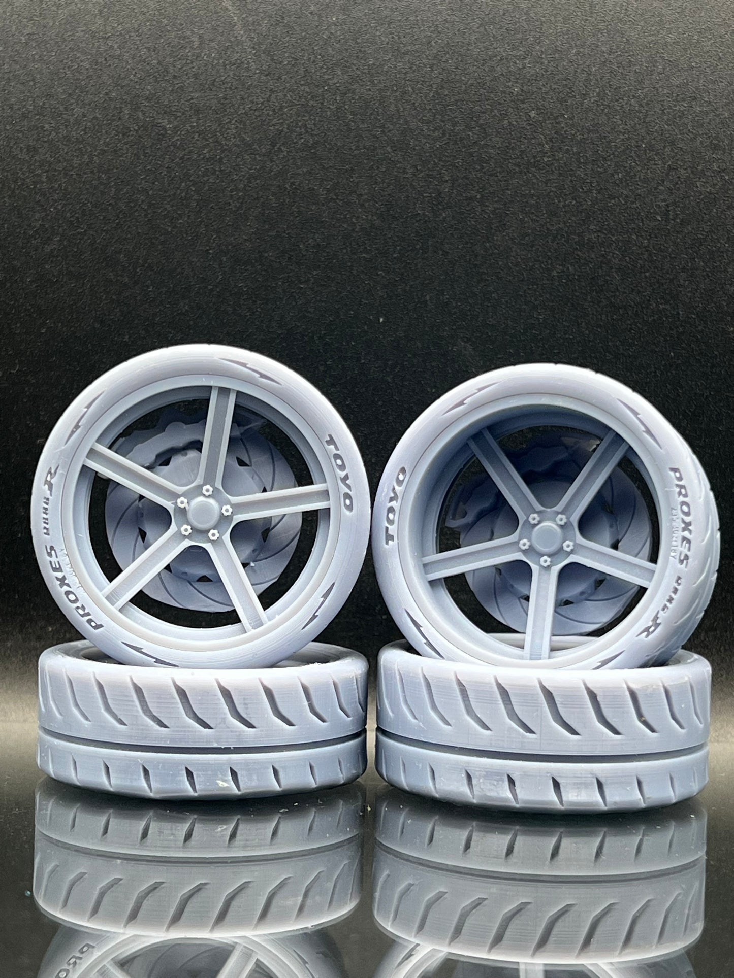 1/12 Scale Resin 3D Printed Model Car Wheels
