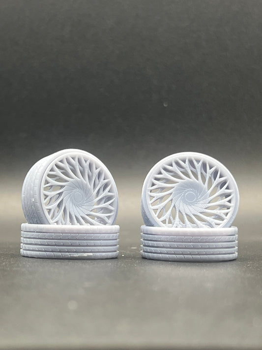1:25 Scale Resin 26 Inch Model Car Wheel Set