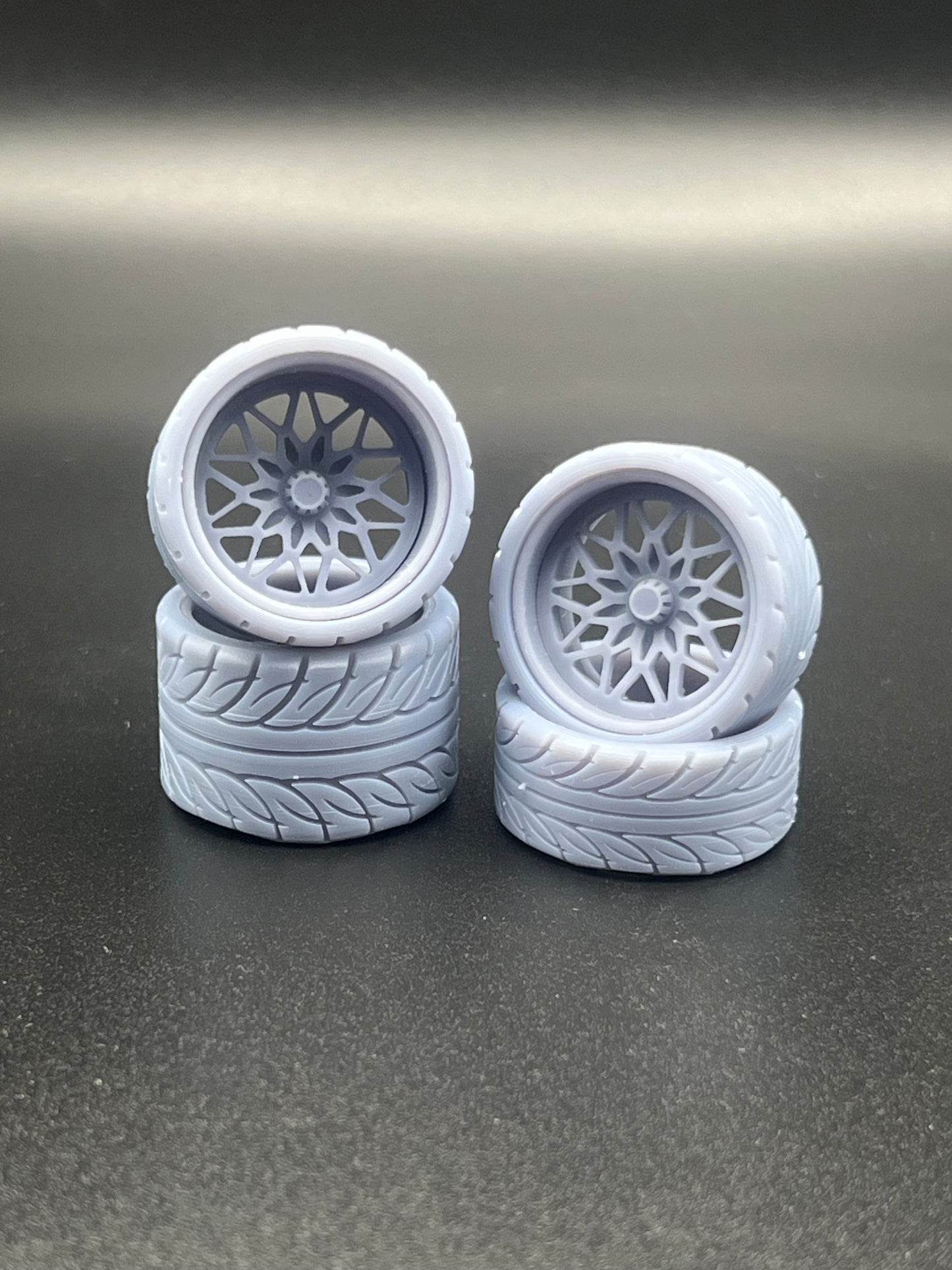1/24 Scale Resin T/A Snowflake “Super Wide” Wheel Set