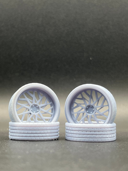 1:25 Scale Resin 26 Inch Model Car Wheel Set