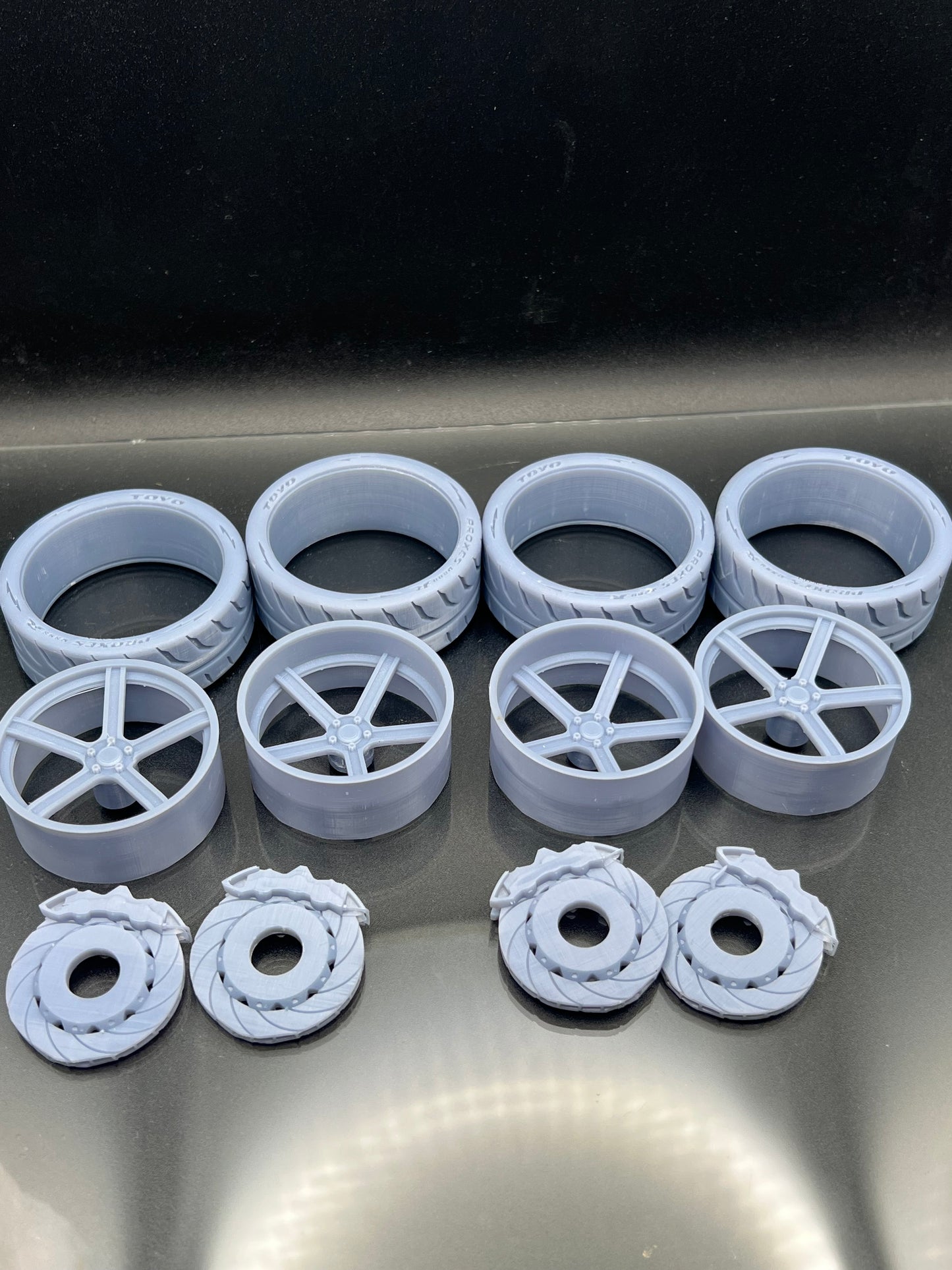 1/12 Scale Resin 3D Printed Model Car Wheels