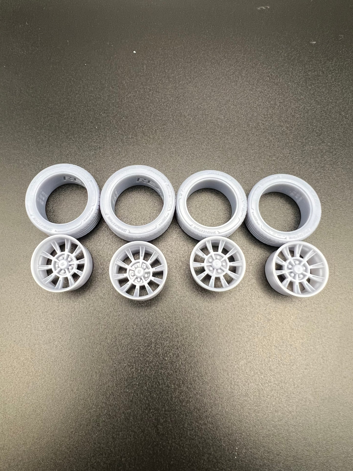 1/25 Scale Retro Billet Shelby Style Resin Printed Wheel Set For Scale Modeling