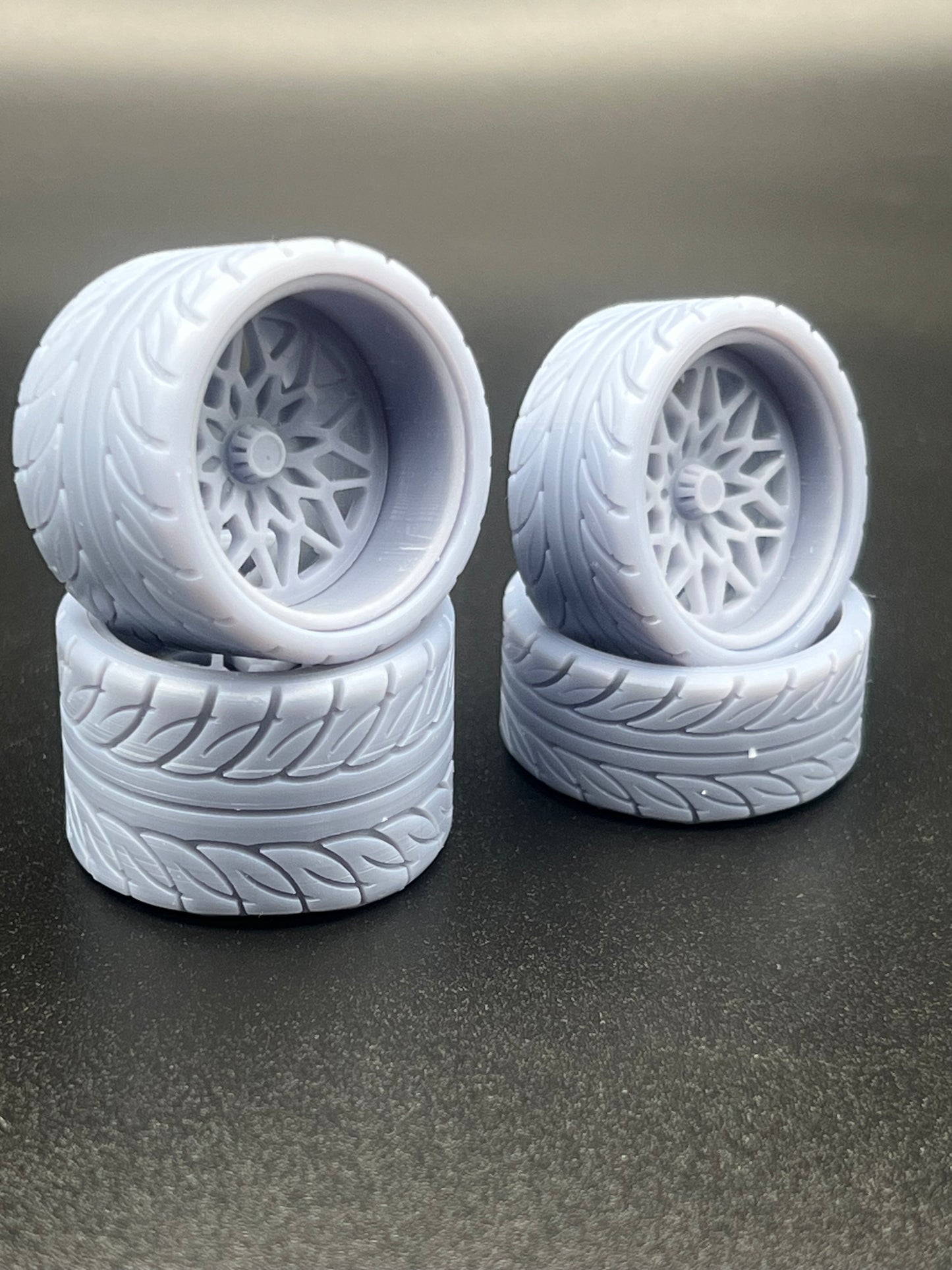 1/24 Scale Resin T/A Snowflake “Super Wide” Wheel Set