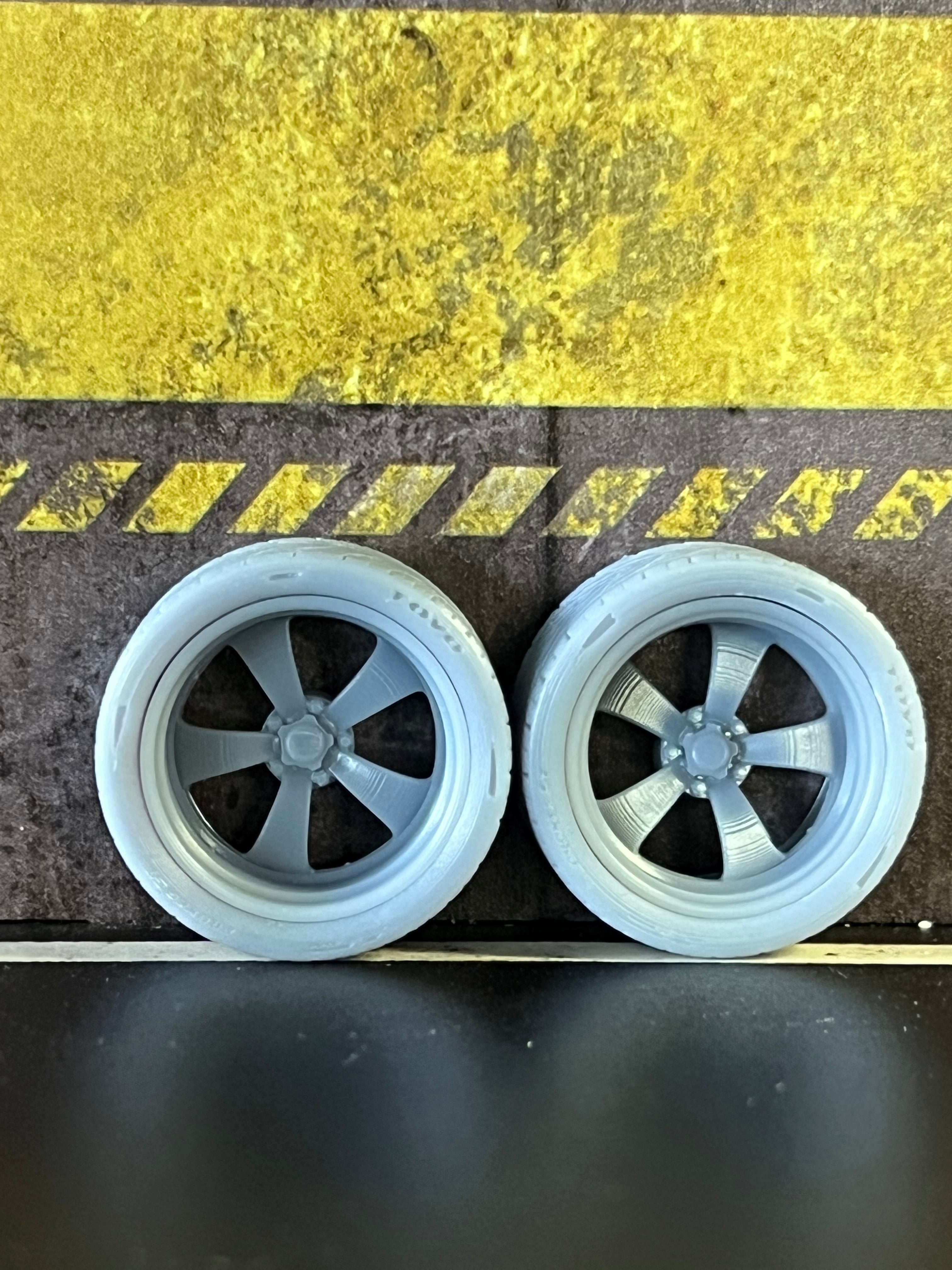 1/24 Scale American Racing Vintage Style Wheel Set for Scale Modeling ...