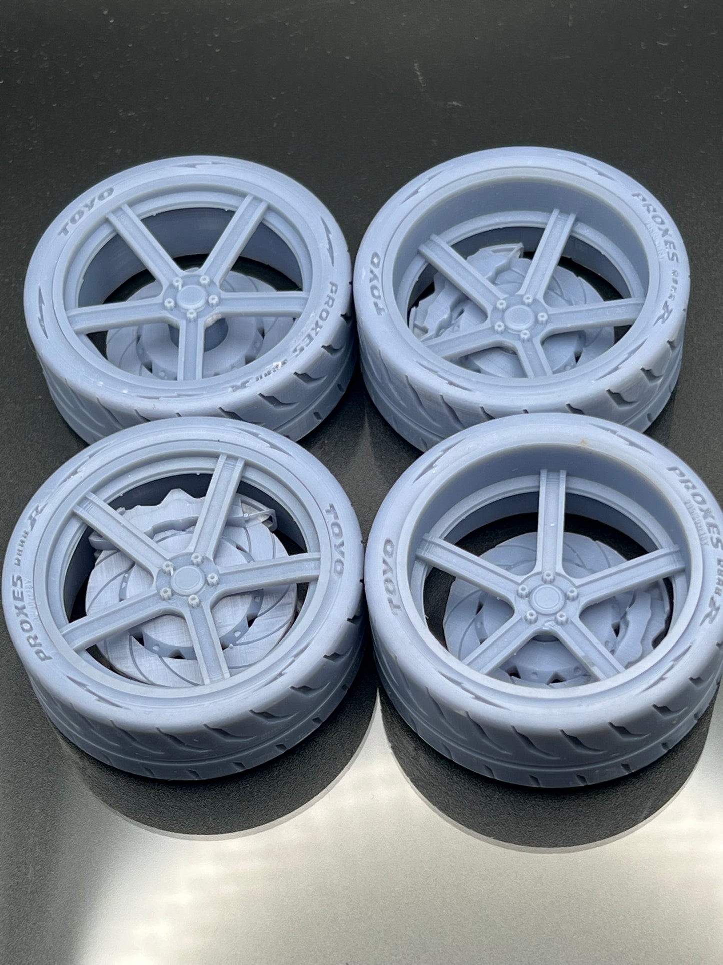 1/12 Scale Resin 3D Printed Model Car Wheels