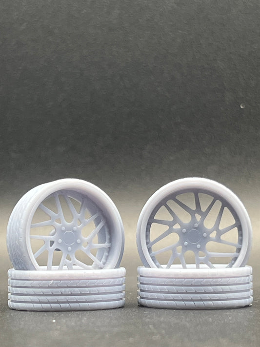 1:25 Scale Resin 26 Inch Model Car Wheel Set