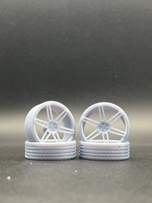 1:25 Scale Resin 26 Inch Model Car Wheel Set