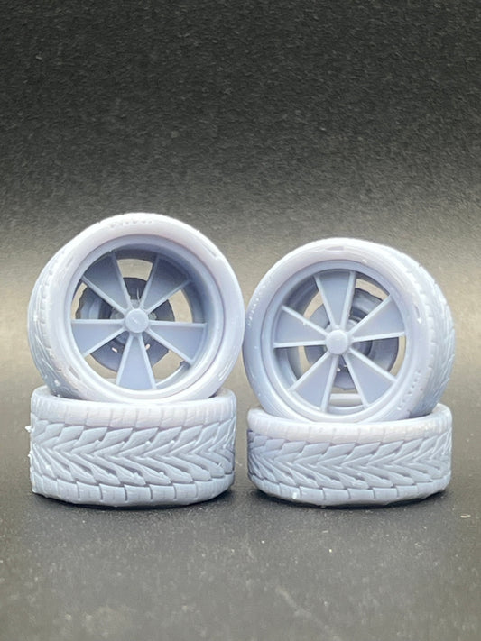 1/24 Scale Hardline Resin Wheel Set